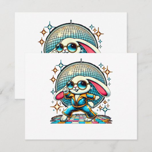 Aesthetic Bunny Disco 招待状 (正面/裏面)