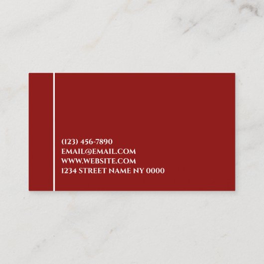 Aesthetic Business Card 名刺 (裏面)