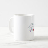 Aesthetic Butterflies Flowers Be Kind 引用 コーヒーマグカップ (正面左)