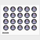 Aesthetic Cancer Zodiac Anime Sticker ラウンドシール (シート)