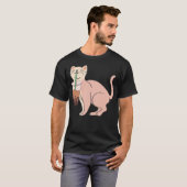 Aesthetic Cat Drinking Bob best cat illustration Tシャツ (正面フル)