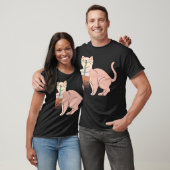 Aesthetic Cat Drinking Bob best cat illustration Tシャツ (ユニセックス)