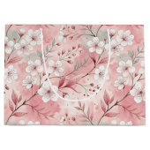 Aesthetic cherry blossoms ラージペーパーバッグ (正面)