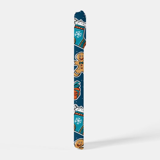 Aesthetic Christmas Pattern Santa Candy iPhone 15ケース (右側面)