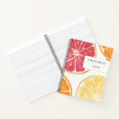 Aesthetic Citrus Notebook | オーナメントネーム入り日記帳 ノートブック (内部)