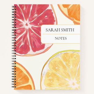 Aesthetic Citrus Notebook | オーナメント名入りジャーナル ノートブック