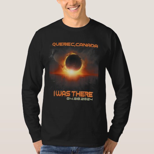 Aesthetic Cityscape Total Solar Eclipse 2024 Quebe Tシャツ (正面)