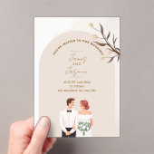 Aesthetic classy wedding invitation アクリル招待状 (インサイチュ (ポータブル))