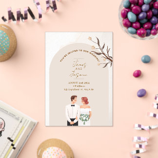 Aesthetic classy wedding invitation アクリル招待状