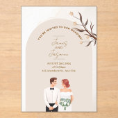 Aesthetic classy wedding invitation アクリル招待状 (正面)