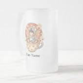 Aesthetic Clear Chibi Koala Glass Coffee Mug フロストグラスビールジョッキ (正面左)