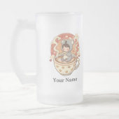 Aesthetic Clear Chibi Koala Glass Coffee Mug フロストグラスビールジョッキ (左)