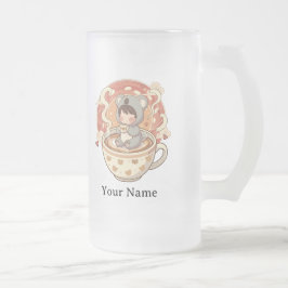 Aesthetic Clear Chibi Koala Glass Coffee Mug フロストグラスビールジョッキ
