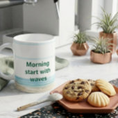 Aesthetic Coastal Calm Modern Soft Beach Resort コーヒーマグカップ