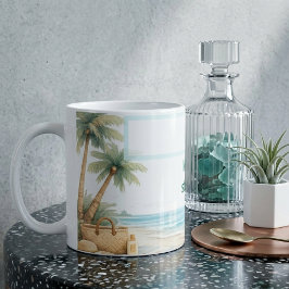 Aesthetic Coastal Calm Modern Soft Beach Resort コーヒーマグカップ