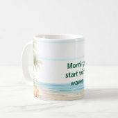 Aesthetic Coastal Calm Modern Soft Beach Resort コーヒーマグカップ (正面左)