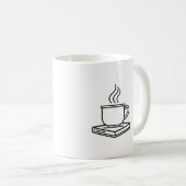 Aesthetic Coffee Cup & Reading Lover Mug コーヒーマグカップ (正面右)