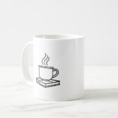 Aesthetic Coffee Cup & Reading Lover Mug コーヒーマグカップ (正面左)