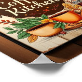 Aesthetic Coffee Kitchen Minimalist Wall Art ポスター (角)