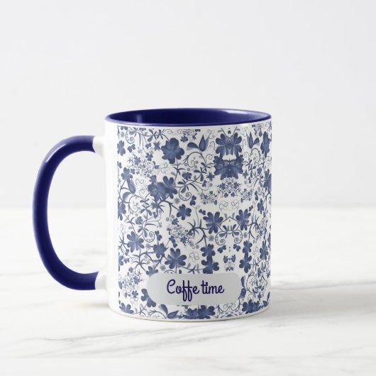 Aesthetic Coffee Time Floral Mug マグカップ (左)