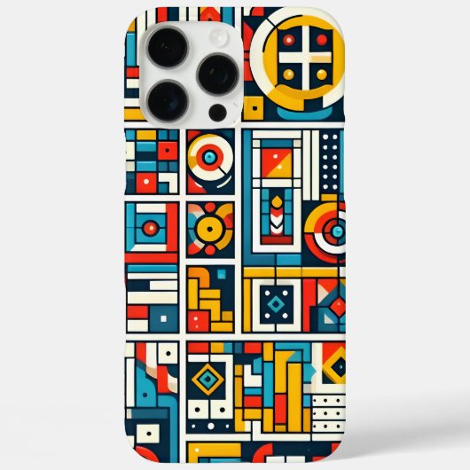 Aesthetic Colorful Geometric Pattern Case-Mate iPhoneケース (裏面)