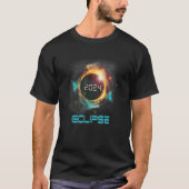 Aesthetic Colorful Total Solar Eclipse 2024 Tシャツ (正面)