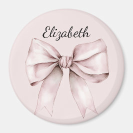 Aesthetic coquette pink bow Personalized Name マグネット