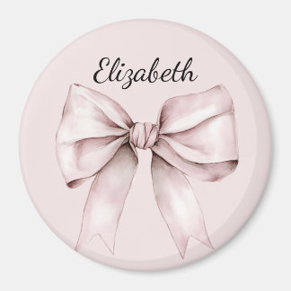 Aesthetic coquette pink bow Personalized Name マグネット