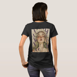 Aesthetic Cottagecore Girl with Wildflowers Art Tシャツ