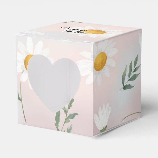 Aesthetic Daisy Flowers Pattern Favor Box フェイバーボックス (正面サイド)
