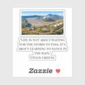 Aesthetic Dance in the Rain Quote  シール (シート)