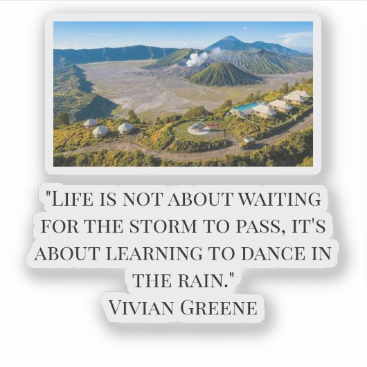 Aesthetic Dance in the Rain Quote  シール (正面)