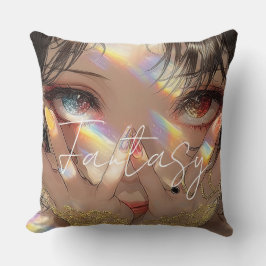 Aesthetic / Dark Fantasy Girl クッション