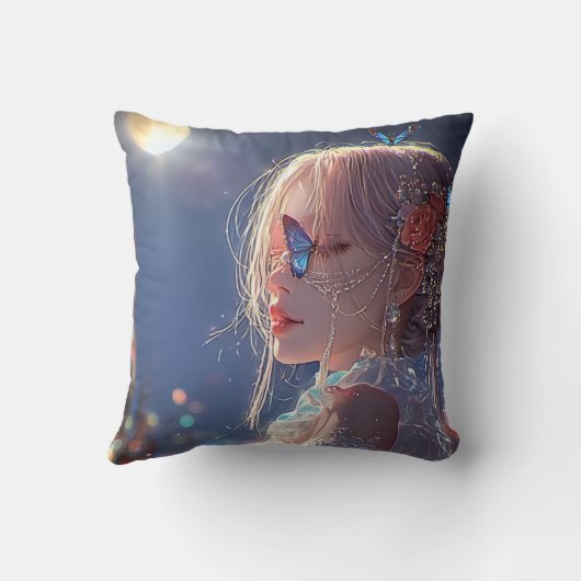 Aesthetic / Dark Fantasy Girl クッション (裏面)