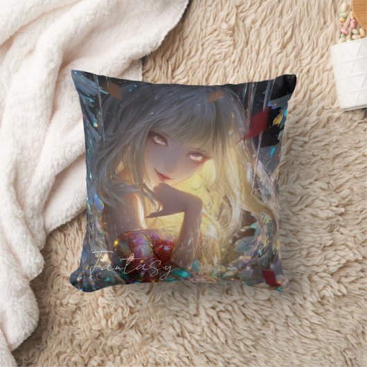 Aesthetic / Dark Fantasy Girl クッション (ブランケット)