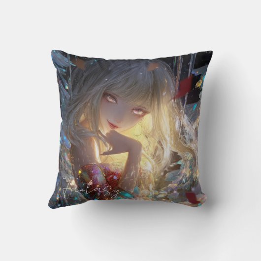 Aesthetic / Dark Fantasy Girl クッション (裏面)