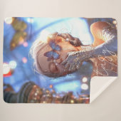 Aesthetic / Dark Fantasy Girl シェルパブランケット (正面(横))