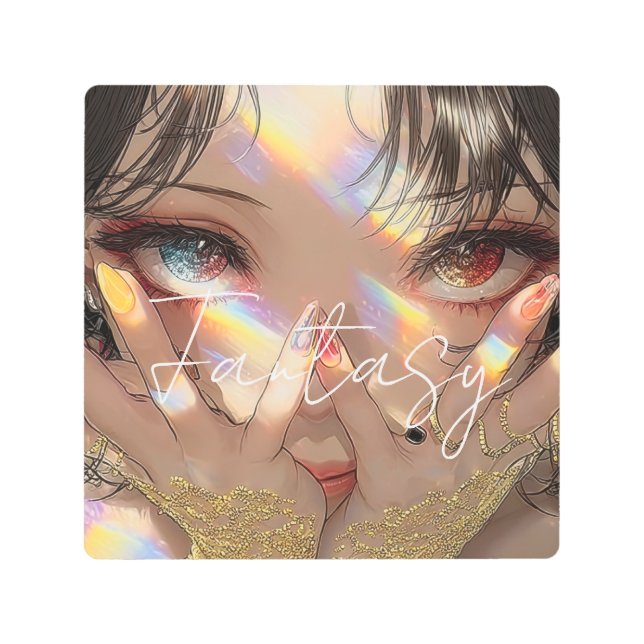 Aesthetic / Dark Fantasy Girl メタルプリント (正面)