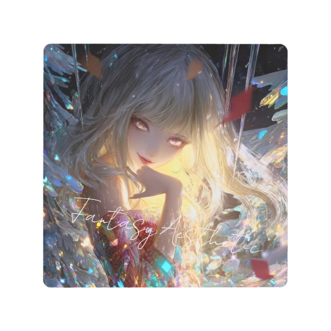 Aesthetic / Dark Fantasy Girl メタルプリント (正面)