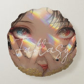 Aesthetic / Dark Fantasy Girl ラウンドクッション (裏面)
