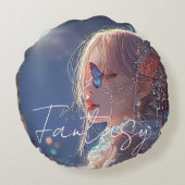 Aesthetic / Dark Fantasy Girl ラウンドクッション (裏面)