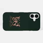 Aesthetic Deep Forest Green iPhone 16 Case | ミニマル 16ケース (裏面横)