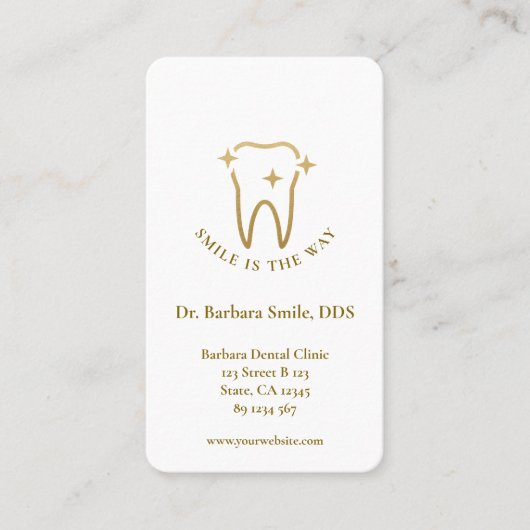 Aesthetic Dentist Dental Clinic Visit White Sand 名刺 (正面)
