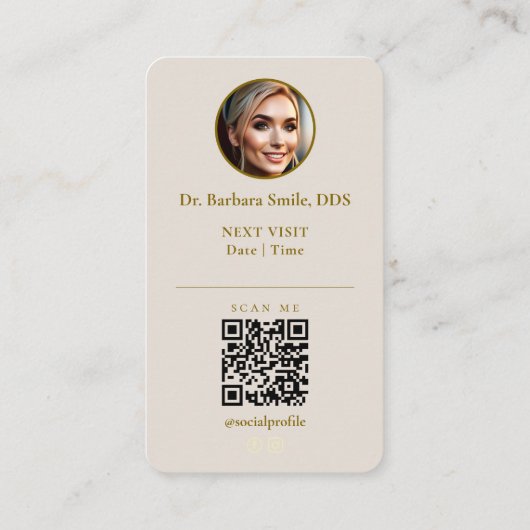 Aesthetic Dentist Dental Clinic Visit White Sand 名刺 (裏面)
