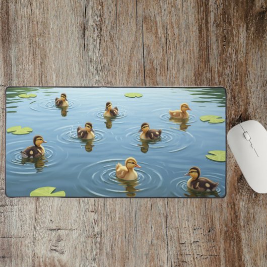 Aesthetic Desk Mat, Desk Pad, Cute Duck デスクマット