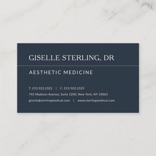 Aesthetic Doctor Office Appointment Reminder 名刺 (正面)