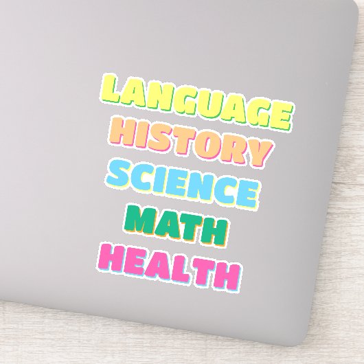 Aesthetic Drop Shadow School Subject Stickers シール (詳細)
