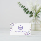 Aesthetic Elegant Lavender Floral Soft Watercolor  名刺 (スタンド正面)