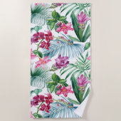 Aesthetic floral   ビーチタオル (正面)