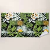 Aesthetic floral   ビーチタオル (正面)